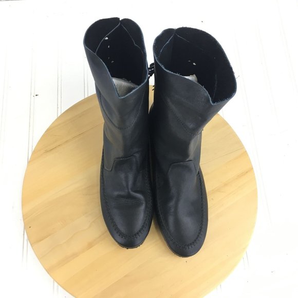 Dingo Western Black Leather Fringe Boots Womens Size 8 - Picture 3 of 9